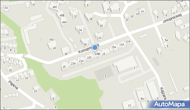 Ustroń, Konopnickiej Marii, 19A, mapa Ustroń