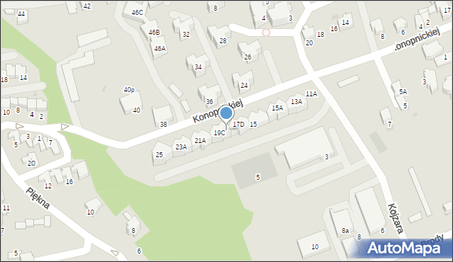 Ustroń, Konopnickiej Marii, 19B, mapa Ustroń