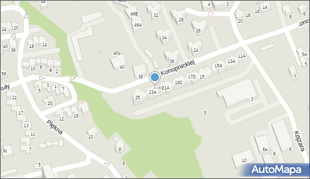 Ustroń, Konopnickiej Marii, 23C, mapa Ustroń