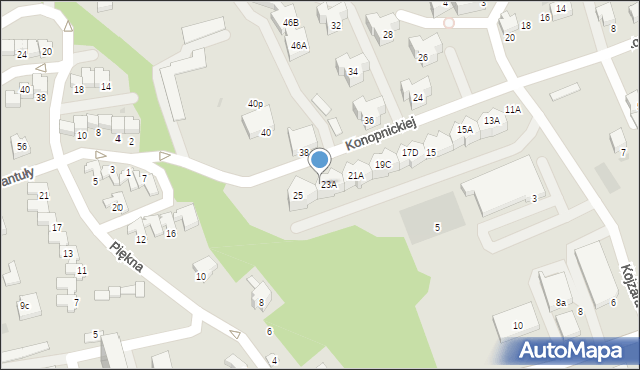 Ustroń, Konopnickiej Marii, 23E, mapa Ustroń