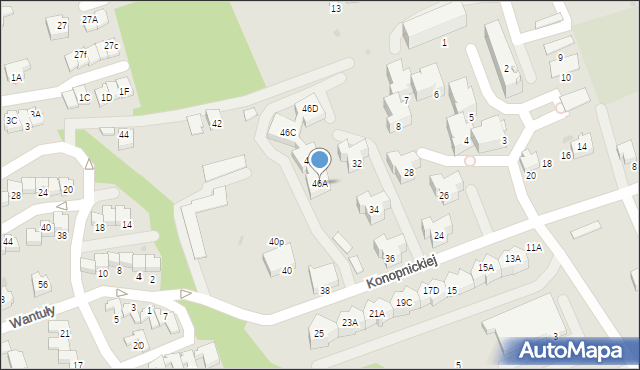 Ustroń, Konopnickiej Marii, 46A, mapa Ustroń
