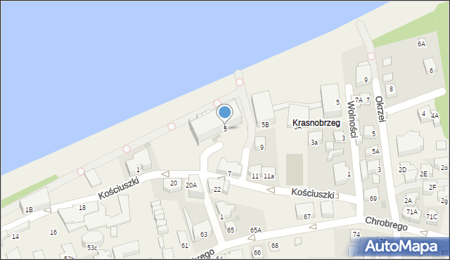 Ustronie Morskie, Kościuszki Tadeusza, gen., 5, mapa Ustronie Morskie