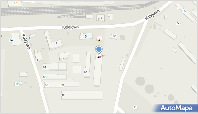 Ustrzyki Dolne, Kolejowa, 4B, mapa Ustrzyki Dolne