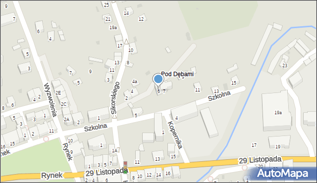 Ustrzyki Dolne, Kopernika Mikołaja, 6, mapa Ustrzyki Dolne