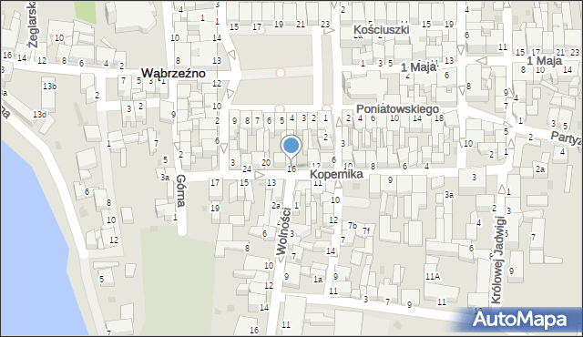 Wąbrzeźno, Kopernika Mikołaja, 16, mapa Wąbrzeźno