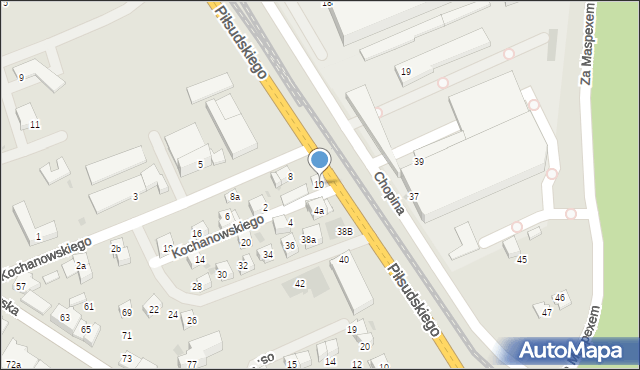 Wadowice, Kochanowskiego Jana, 10, mapa Wadowice