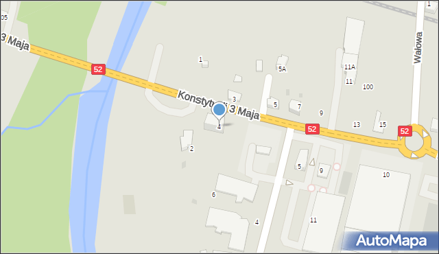 Wadowice, Konstytucji 3 Maja, 4, mapa Wadowice