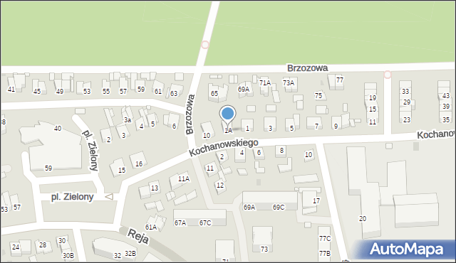 Wągrowiec, Kochanowskiego Jana, 1A, mapa Wągrowiec