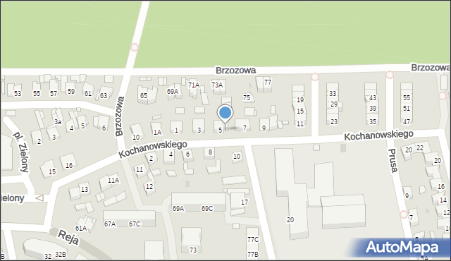 Wągrowiec, Kochanowskiego Jana, 5A, mapa Wągrowiec