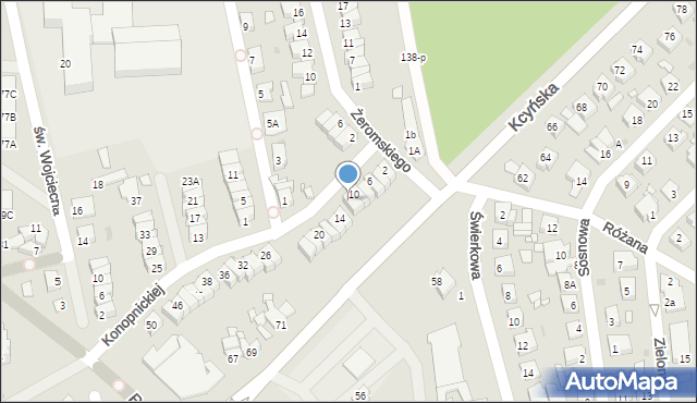 Wągrowiec, Konopnickiej Marii, 12, mapa Wągrowiec