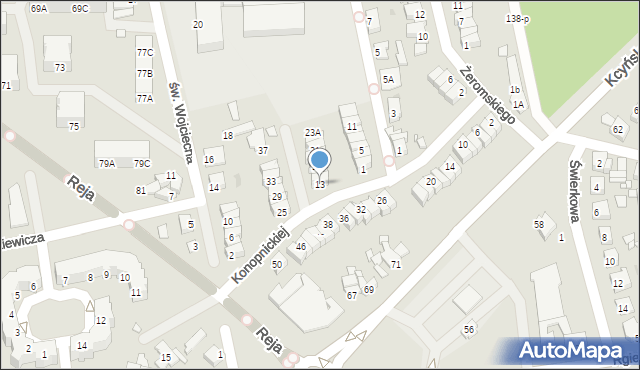 Wągrowiec, Konopnickiej Marii, 13, mapa Wągrowiec