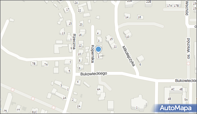 Wągrowiec, Kopernika Stanisława, ks., 1, mapa Wągrowiec
