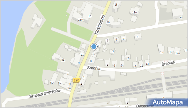 Wągrowiec, Kościuszki Tadeusza, gen., 10, mapa Wągrowiec