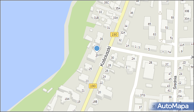 Wągrowiec, Kościuszki Tadeusza, gen., 27, mapa Wągrowiec