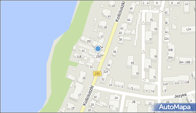 Wągrowiec, Kościuszki Tadeusza, gen., 33A, mapa Wągrowiec