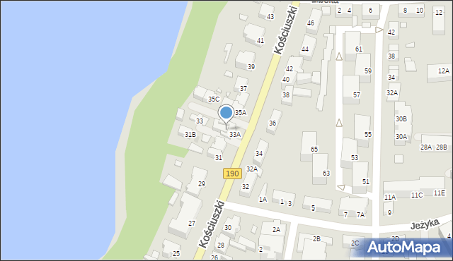 Wągrowiec, Kościuszki Tadeusza, gen., 35, mapa Wągrowiec