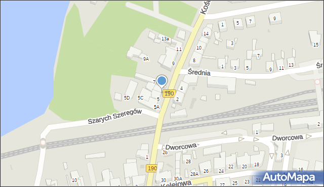 Wągrowiec, Kościuszki Tadeusza, gen., 5B, mapa Wągrowiec