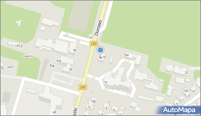 Wągrowiec, Kościuszki Tadeusza, gen., 76, mapa Wągrowiec