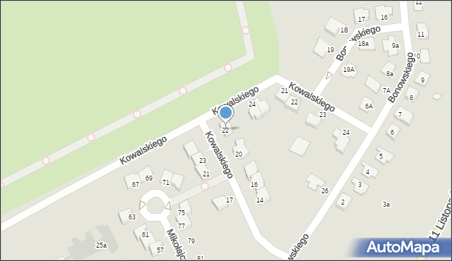 Wągrowiec, Kowalskiego Włodzimierza, 22, mapa Wągrowiec