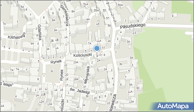 Wałbrzych, Kościuszki Tadeusza, gen., 4, mapa Wałbrzycha
