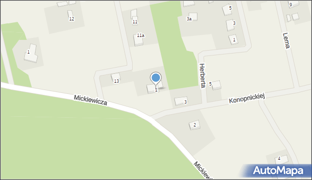 Wałdowo Szlacheckie, Konopnickiej Marii, 1, mapa Wałdowo Szlacheckie