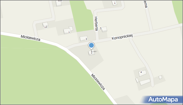 Wałdowo Szlacheckie, Konopnickiej Marii, 2, mapa Wałdowo Szlacheckie