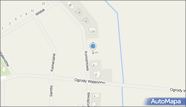 Walendów, Koncertowa, 6, mapa Walendów