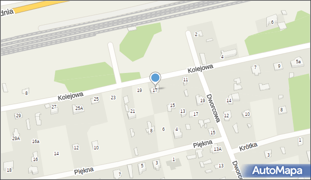 Waliły-Stacja, Kolejowa, 17, mapa Waliły-Stacja