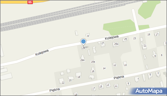 Waliły-Stacja, Kolejowa, 29, mapa Waliły-Stacja