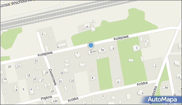 Waliły-Stacja, Kolejowa, 9, mapa Waliły-Stacja