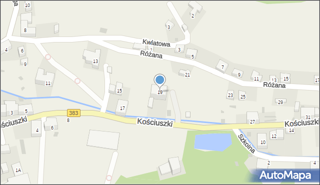 Walim, Kościuszki Tadeusza, gen., 19, mapa Walim