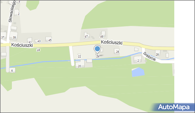 Walim, Kościuszki Tadeusza, gen., 24, mapa Walim