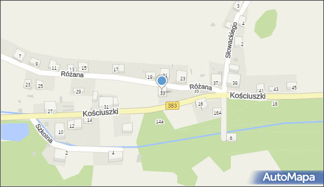 Walim, Kościuszki Tadeusza, gen., 33, mapa Walim