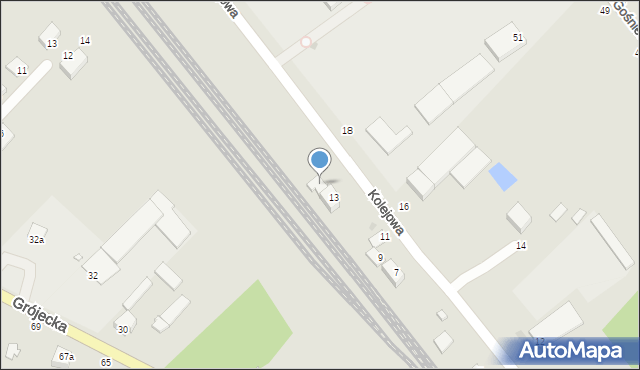 Warka, Kolejowa, 15, mapa Warka