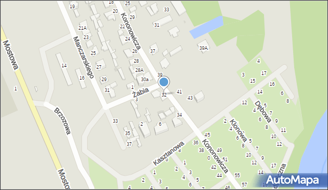 Warka, Kononowicza Władysława, 32, mapa Warka