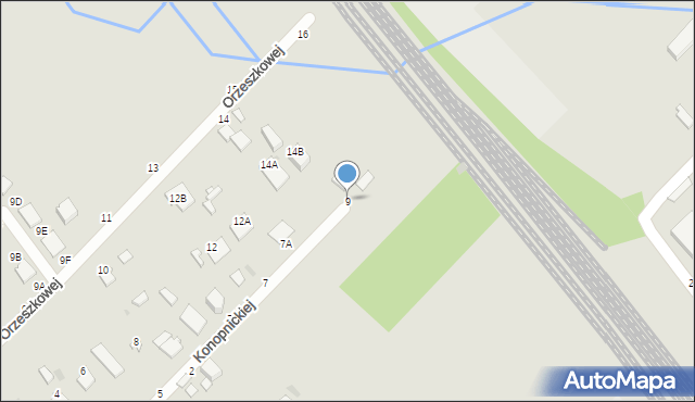 Warka, Konopnickiej Marii, 9, mapa Warka