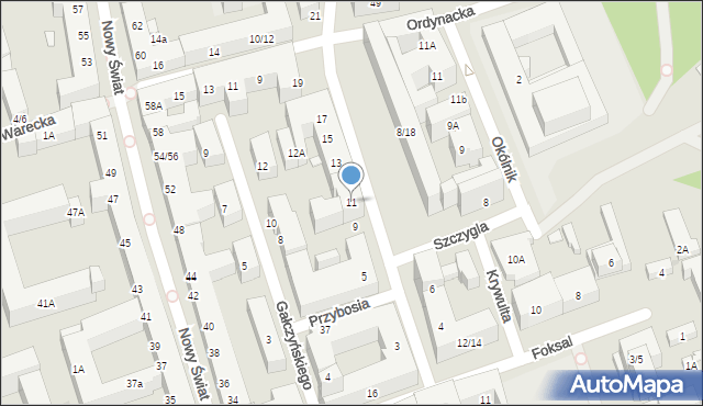 Warszawa, Kopernika Mikołaja, 11, mapa Warszawy