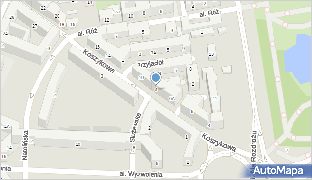 Warszawa, Koszykowa, 8, mapa Warszawy