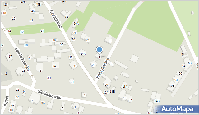 Warszawa, Koszykarska, 3, mapa Warszawy