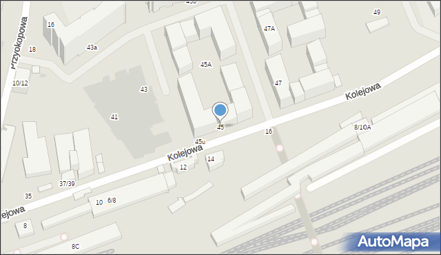 Warszawa, Kolejowa, 45, mapa Warszawy