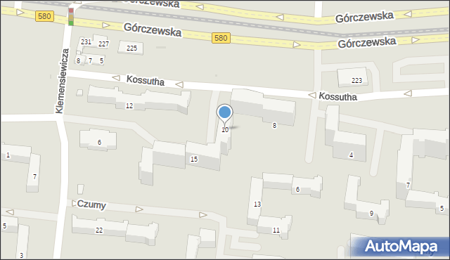 Warszawa, Kossutha Lajosa, 10, mapa Warszawy