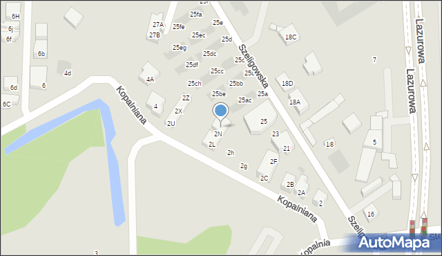 Warszawa, Kopalniana, 2P, mapa Warszawy