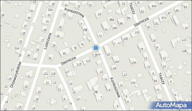 Warszawa, Kontuszowa, 15, mapa Warszawy