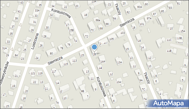 Warszawa, Kontuszowa, 16, mapa Warszawy