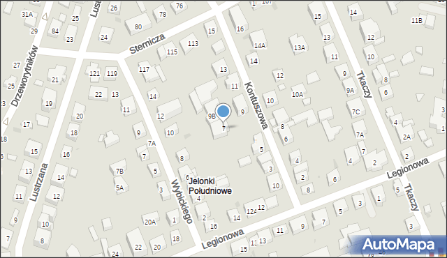 Warszawa, Kontuszowa, 7, mapa Warszawy