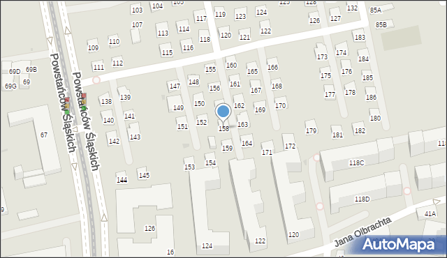 Warszawa, Konarskiego Stanisława, 158, mapa Warszawy