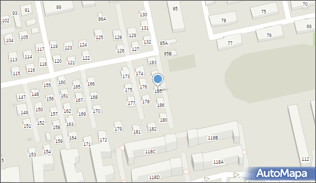 Warszawa, Konarskiego Stanisława, 185, mapa Warszawy