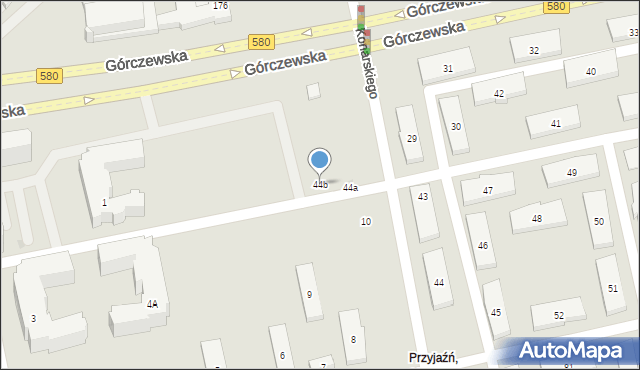 Warszawa, Konarskiego Stanisława, 44b, mapa Warszawy