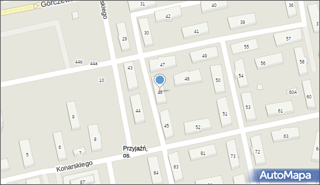 Warszawa, Konarskiego Stanisława, 46, mapa Warszawy