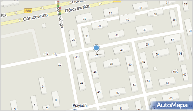 Warszawa, Konarskiego Stanisława, 47, mapa Warszawy